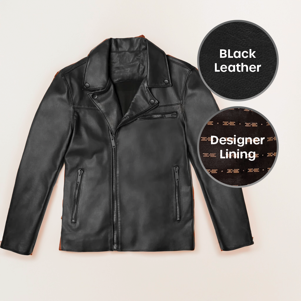 Oro Nero Men's Biker Jacket 2