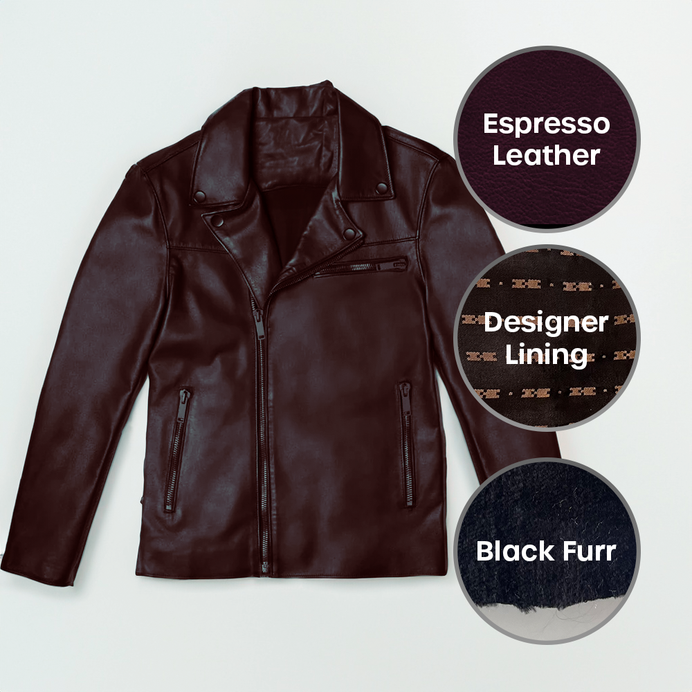 Oro Nero Men's Biker Jacket 2