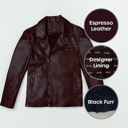 Oro Nero Men's Biker Jacket 2